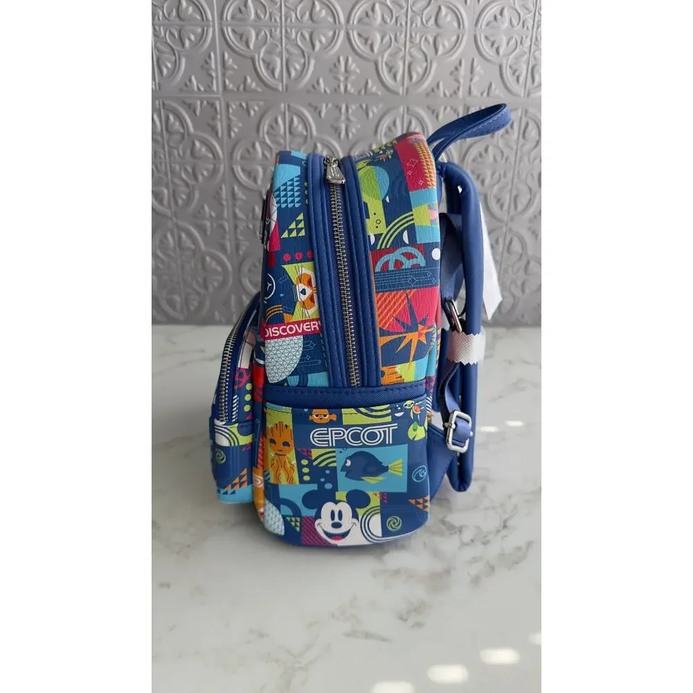 Disney Parks Loungefly EPCOT Reimagined Figment Mini Backpack NEW